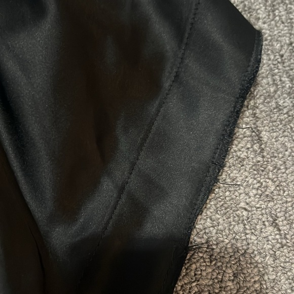 Revolve L'Academie Ames Mini Dress in Black Size Small NWT LBD Satin Read Note - Picture 7 of 8